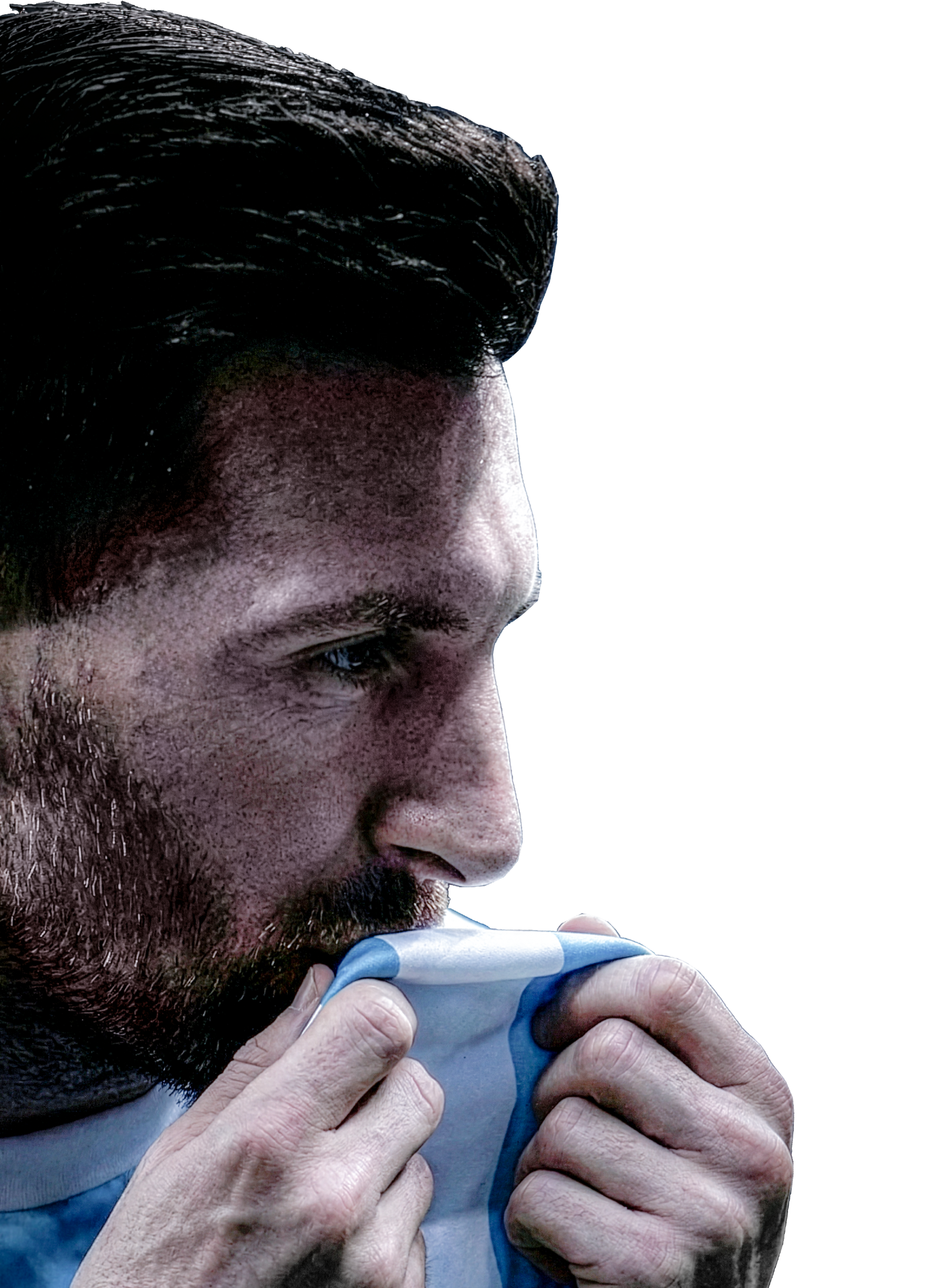 Messi besando la camiseta